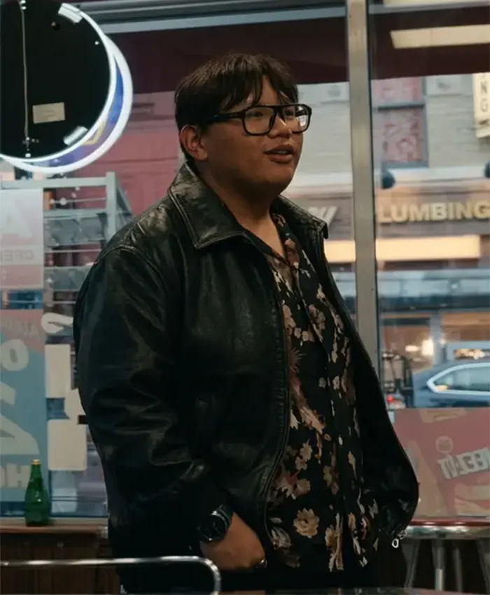 Ned Movie Spider-Man Brand New Day 2026 Jacob Batalon Black Leather Jacket