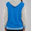 New Era Women’s Detroit Lions 2026 Blue and Grey Full-Snap Fleece Hooded Jacket