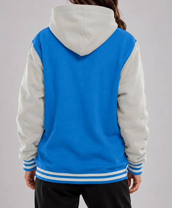 New Era Women’s Detroit Lions 2026 Blue and Grey Full-Snap Fleece Hooded Jacket