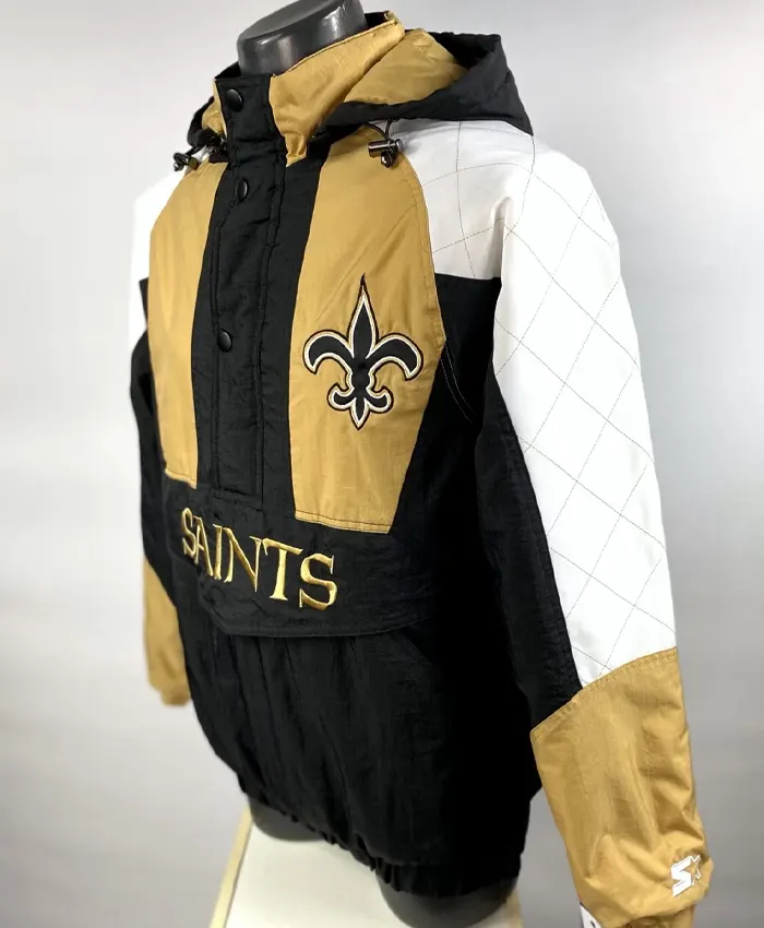 New Orleans Saints Starter Hooded Half ZIP Jacket