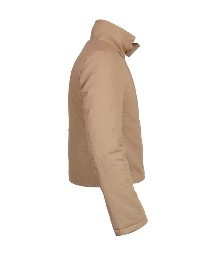 Rihanna beige jacket from the SoHo NYC 2026 look featuring a comfortable cotton construction