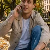 Nick Robinson Movie Voicemails for Isabelle 2026 Wes Beige Cotton Jacket