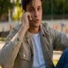 Nick Robinson Movie Voicemails for Isabelle 2026 Wes Beige Cotton Jacket Front