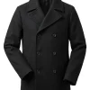 Nick Robinson Movie Voicemails for Isabelle 2026 Wes Black Wool Peacoat Front