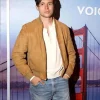 Nick Robinson Movie Voicemails for Isabelle 2026 Wes Brown Suede Leather Bomber Jacket