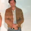 Nick Robinson Movie Voicemails for Isabelle 2026 Wes Brown Suede Leather Bomber Jacket Front