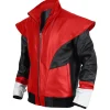 Nightcrawler X-Men cosplay leather biker jacket in red and black