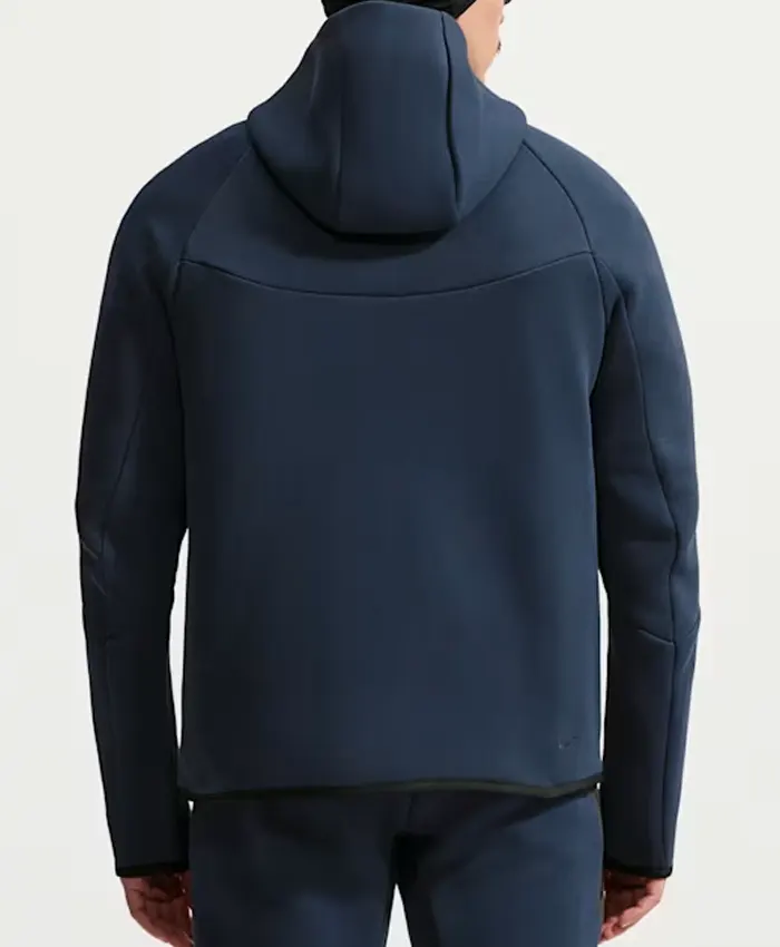 Nike Tech Men's Black Fleece Windrunner Full ZIP Jacket Back