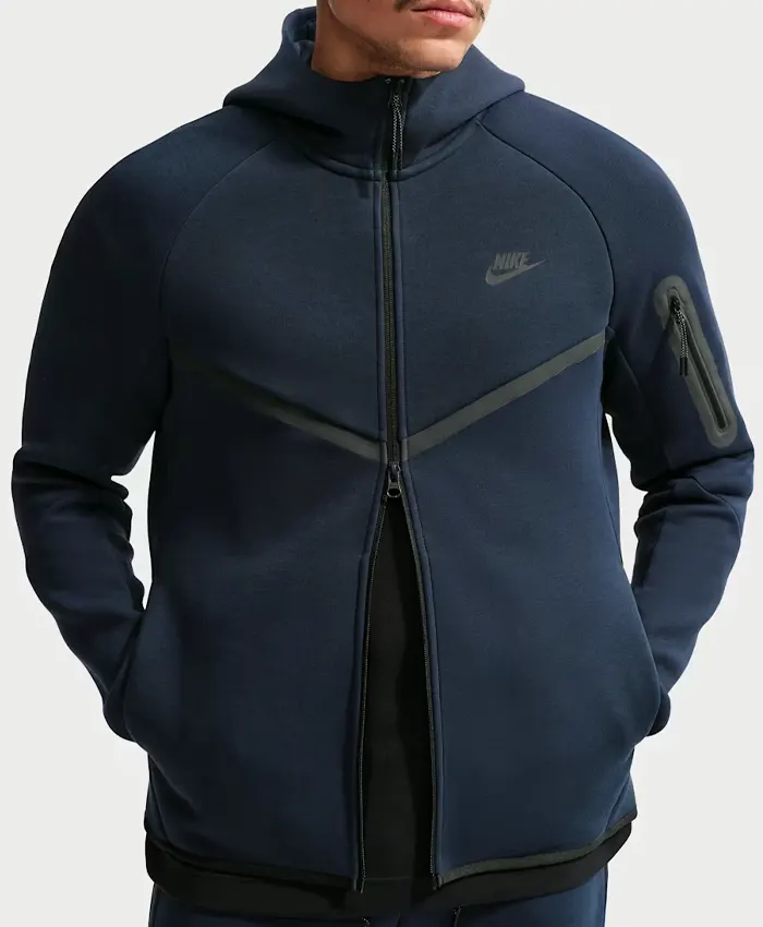 Nike Tech Men's Fleece Windrunner Full ZIP Jacket Obsidian Black