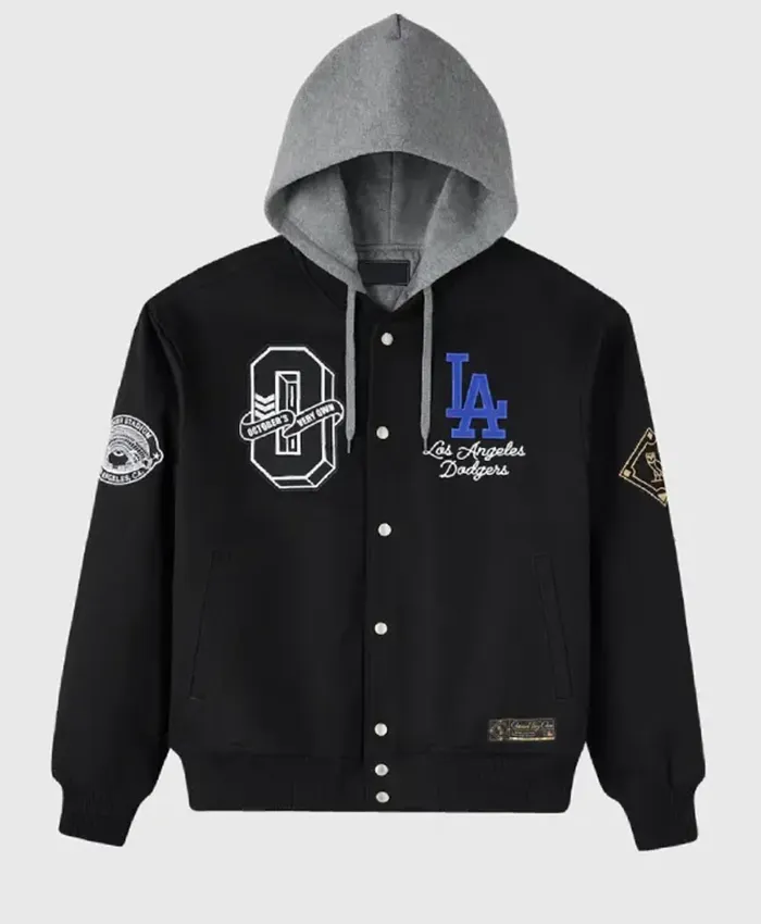 OVO Dodgers Insulated Twill Hodded Bomber Jacket