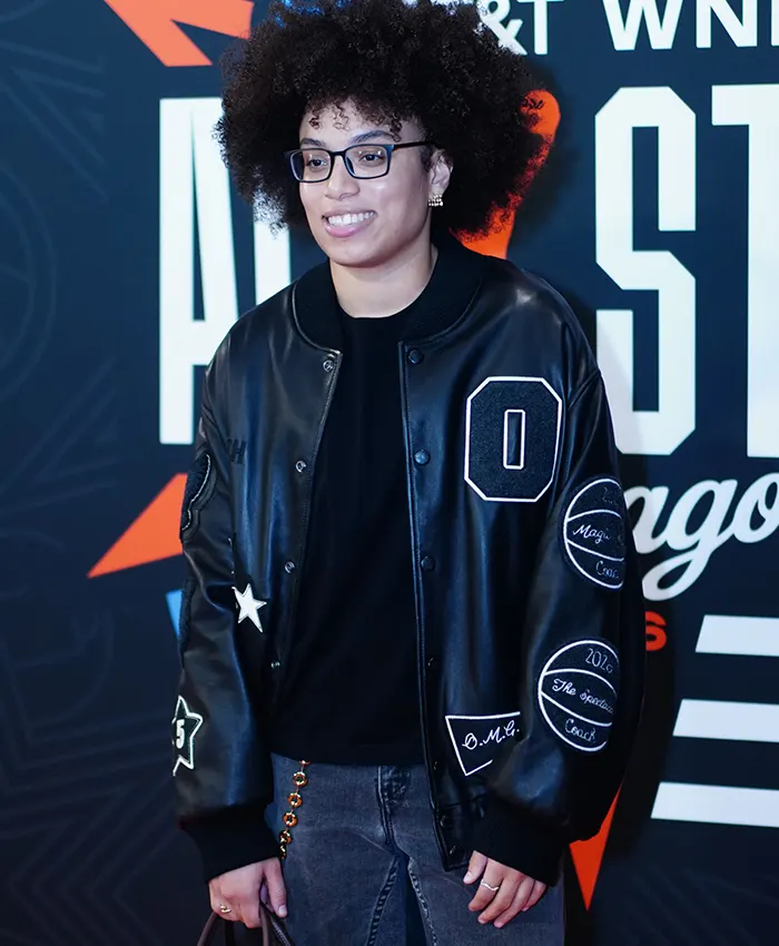 Olivia Miles WNBA Custom Coach Black Leather Jacket