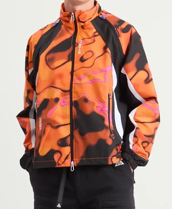 Orange Nike Project Frog Liquify Track Jacket For Men