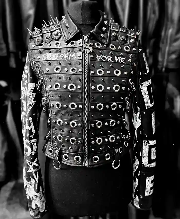 Paige Summerslam 2026 Black Leather Studded Jacket