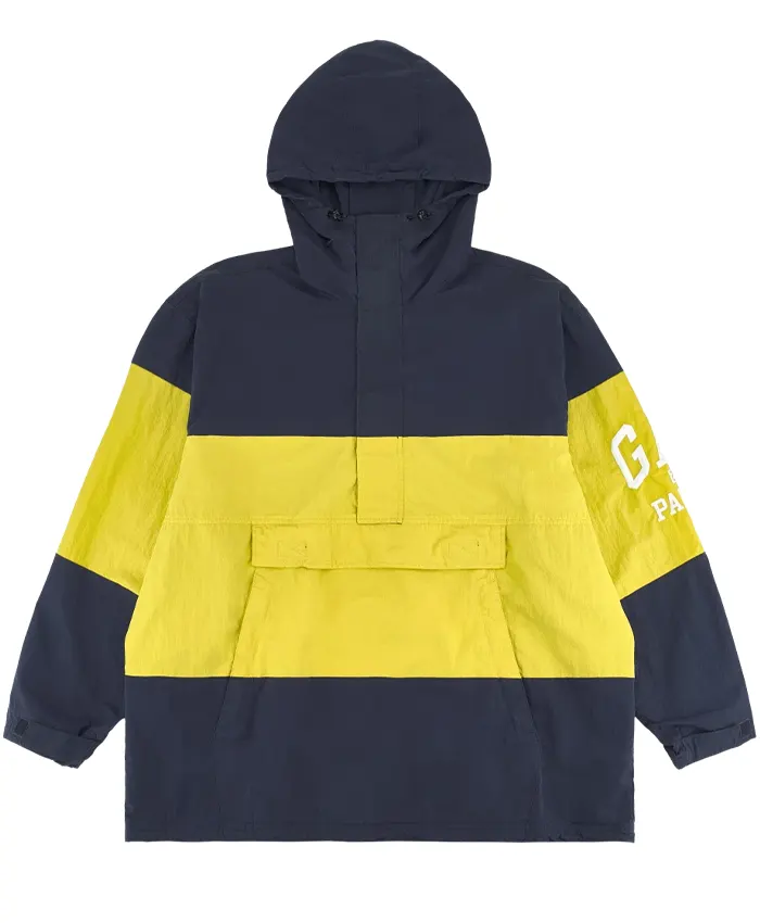 Palace x Gap Windbreaker Blue Yellow Jacket With Hood