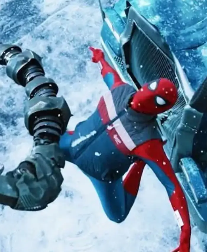 Peter Parker Movie Spider-Man Brand New Day 2026 Tom Holland Blue Puffer Vest