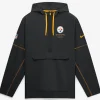 Pittsburgh Steelers Nike Sideline Anorak Half-Zip Hooded Black Jacket