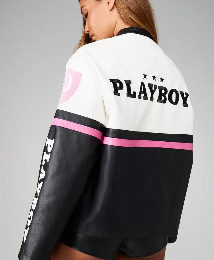 Playboy Missguided Color Block Leather Jacket