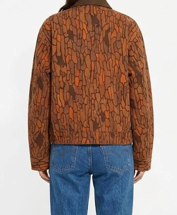Pope TV Series Outer Banks S05 Jonathan Daviss Brown Camo Work Jacket Back View