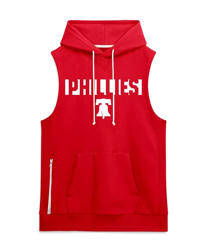 Rafael Marchan Philadelphia Phillies Catcher 2026 Red Hooded Vest Front View