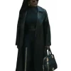 Raquel Thomas TV Series Power Book III Raising Kanan 2026 Black Leather Coat Front View