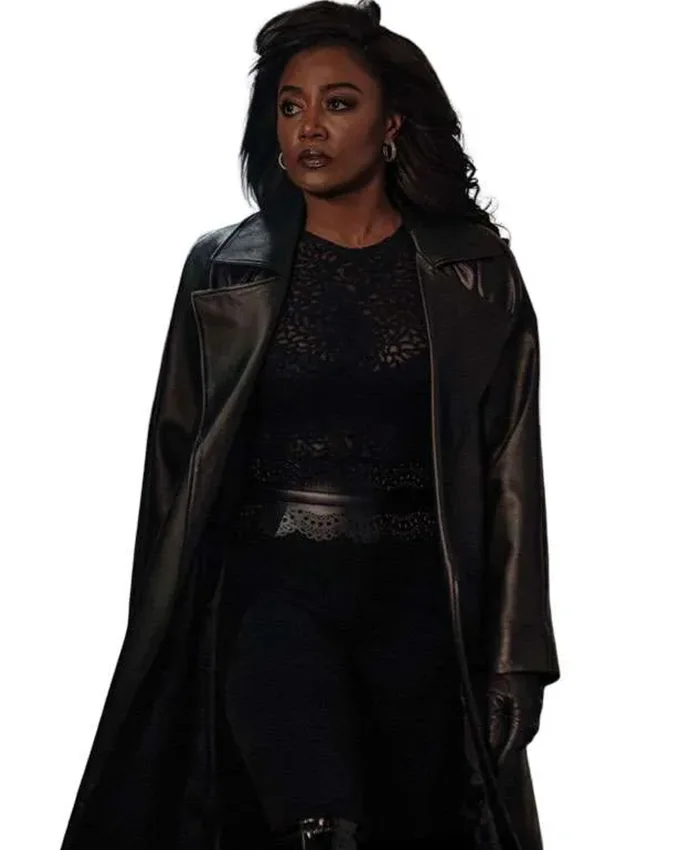 Raquel Thomas TV Series Power Book III Raising Kanan 2026 Black Leather Coat