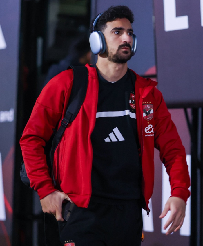 Red Al Ahly Adidas Jacket With Hood