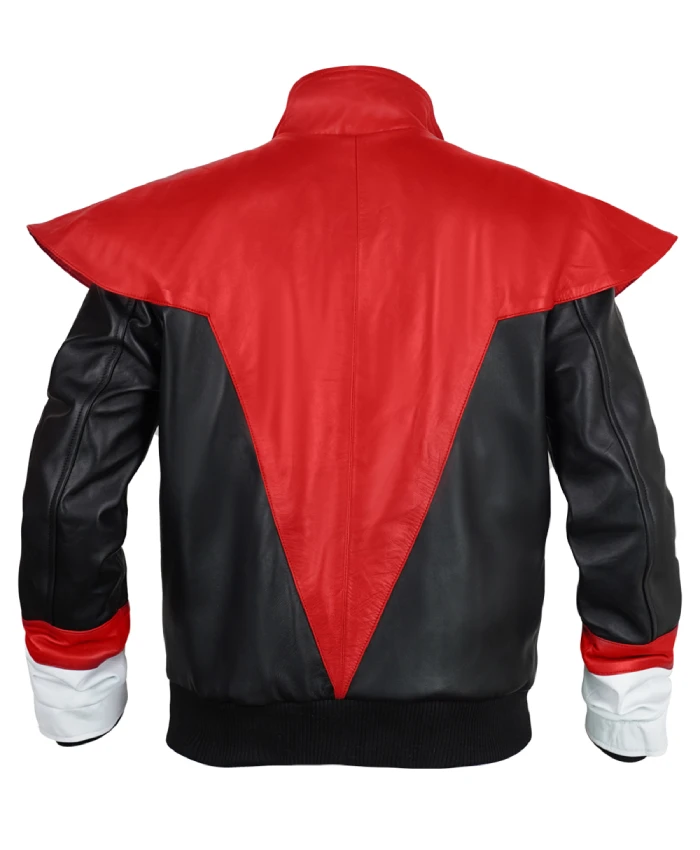 Nightcrawler X-Men leather cosplay jacket with multiple pockets and sleek biker styling