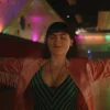Rhonda TV Series The Shards 2026 Ivy Wolk Pink Fringe Bomber Jacket
