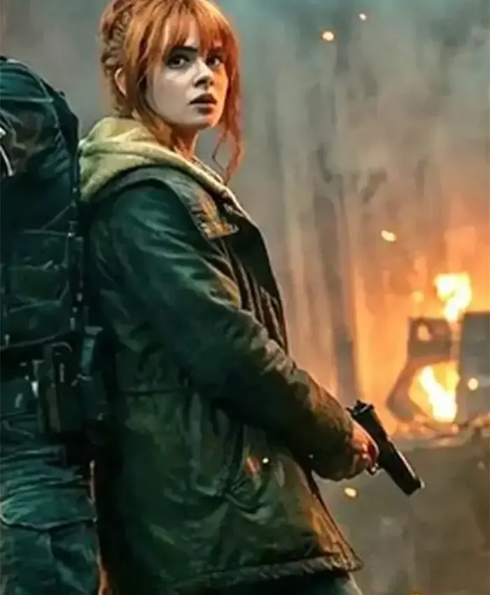 Sadie Sink Movie Spider-Man Brand New Day 2026 Green Hooded Jacket