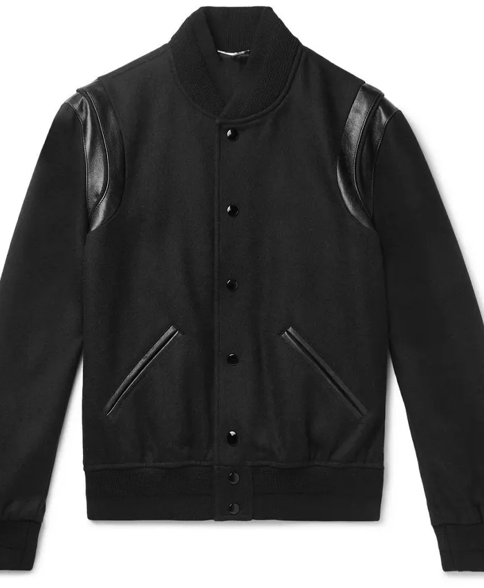 Saint Laurent Teddy Black Bomber Jacket