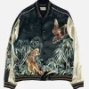 Saint Laurent Tiger & Eagle Print Zip-up Bomber Jacket For Men and Women