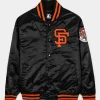 San Francisco Giants Black Satin Starter Bomber Jacket
