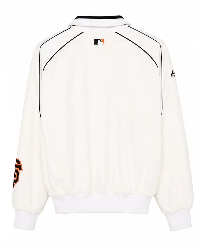 San Francisco Giants White Bomber Jacket Back