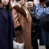Sarah Ferguson Movie The Lady 2026 Shearling Collar Brown Wool Coat