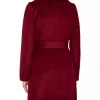 Sarah Rafferty TV Series My Life With The Walter Boys 2026 Katherine Walter Maroon Wool Wrap Coat Back