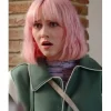 Scarlett Rayner TV Series Trying 2026 Green Wool Track Jacket Front