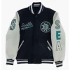 Seattle Mariners Script Tail Letterman Varsity Jacket