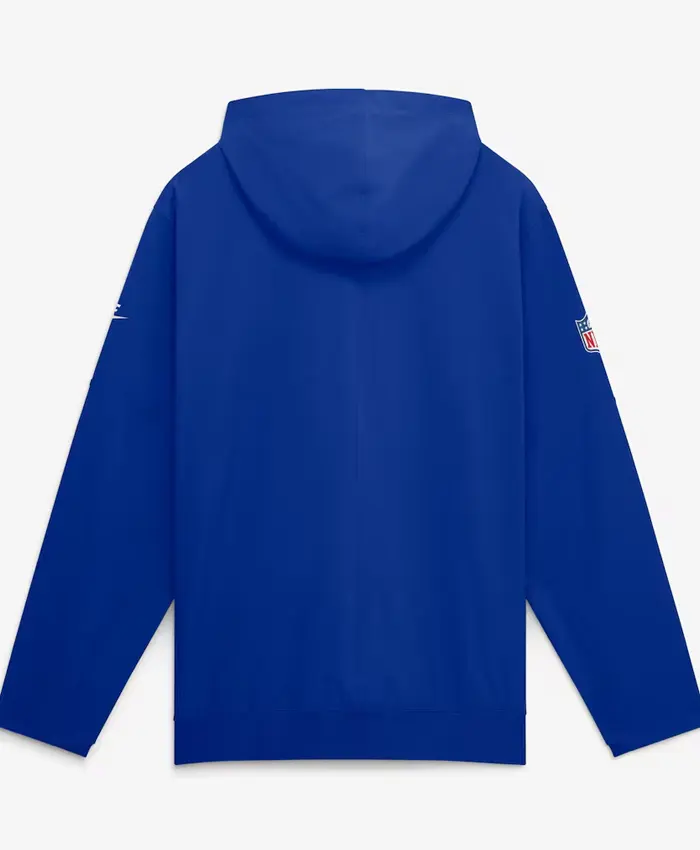 Seattle Seahawks Nike Sideline Anorak Half-Zip Hooded Royal Jacket Back