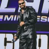 Seth Rollins Summerslam Kickoff 2026 Black Leather Zip-up Jacket Front View