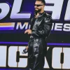 Seth Rollins Summerslam Kickoff 2026 Black Leather Zip-up Jacket Side View