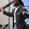 Shaboozey NBC’s Today Rockefeller Plaza 2026 In New York City Black Leather Blazer