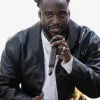 Shaboozey NBC’s Today Rockefeller Plaza 2026 In New York City Black Leather Blazer Front