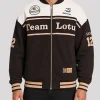Shop 2026 F1 Ayrton Senna x Lotus Oversized Cotton Varsity Jacket Front View