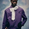 Shop-Carnan-x-ASICS-Path-II-Purple-And-Black-Wool-Utility-Work-Jacket-front-view