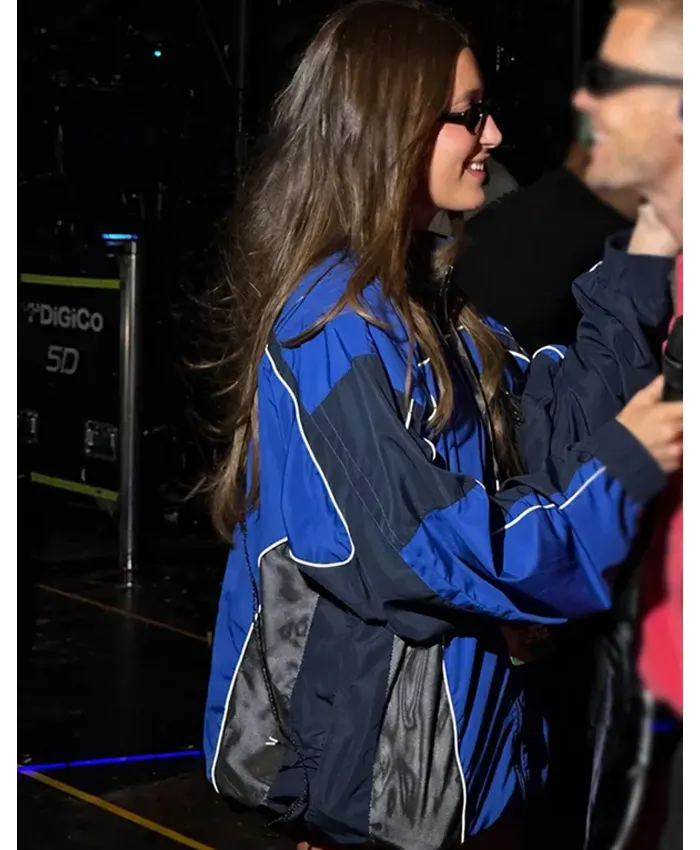 Shop Coachella 2026 Hailey Bieber Blue Track Jacket On Sale