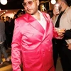 Shop Fat Joe NYC 56th Birthday Party Pink Satin Blazer On Sale
