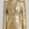 Shop LeAnne Dlamini South African Music Awards 2026 Metallic Gold Blazer