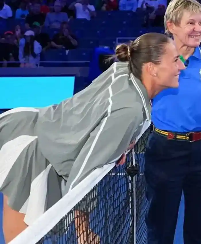 Shop Marta Kostyuk 2026 US Open Grey Track Jacket at discounted Price