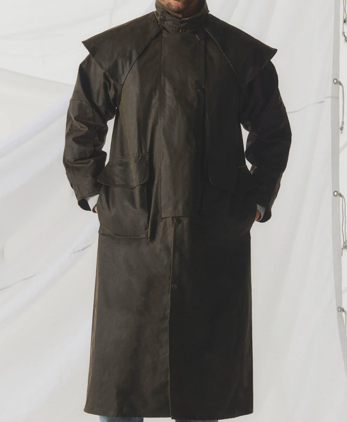 Shop Men's Drizabone Rider Heritage Long Coat Heritage Brown