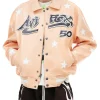 Shop Men's Hellstar x Avirex All Star Bomber Varsity Leather Jacket For Sale